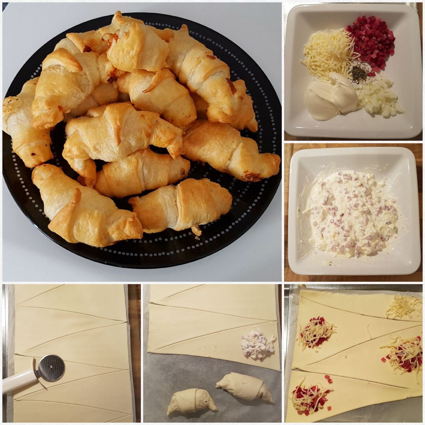 Rezeptnini: Croissants mit der Die – Nini Welt dem fabelhafte Airfryer. aus Flammkuchen-Füllung